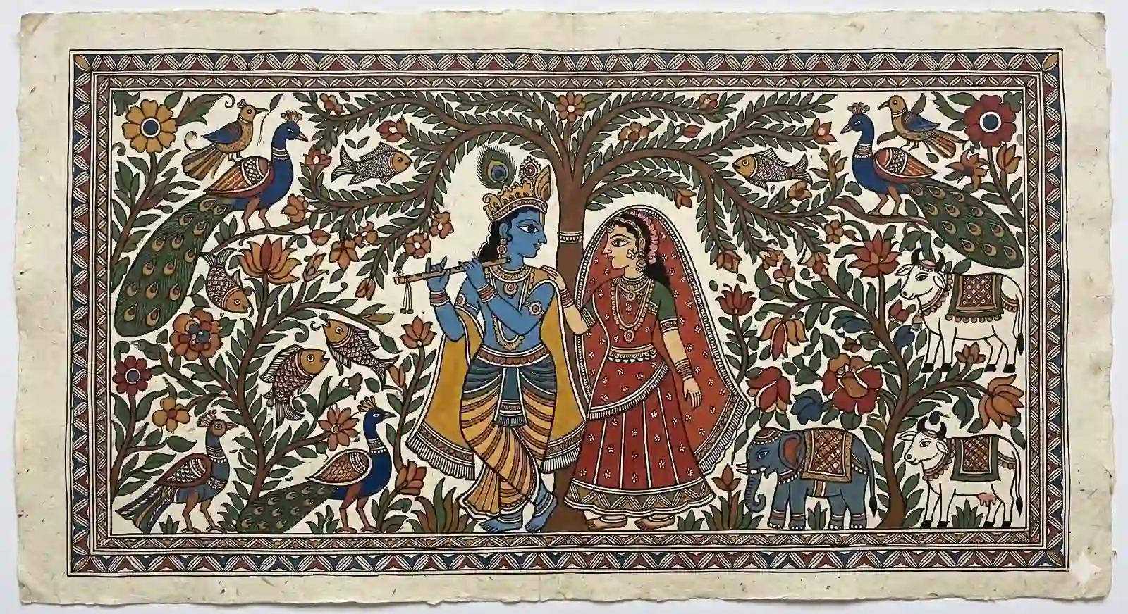 The Eternal Romance: Why a Radha Krishna Madhubani Painting is Perfect for Your  Home — KalaVihar Madhubani Art