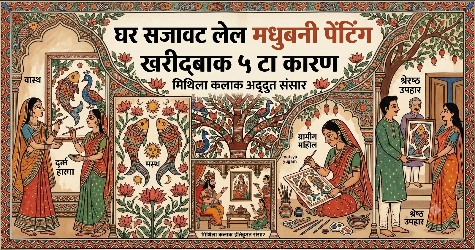घर सजावट के लिये मधुबनी पेंटिंग खरीदने के 5 कारण | — KalaVihar